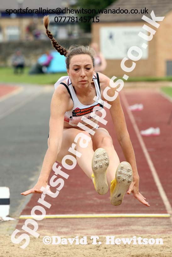 Senior womens long jump, EAP International Combined Events, Hexham Northumberland. Photo: David T. Hewitson/Sports for All Pics